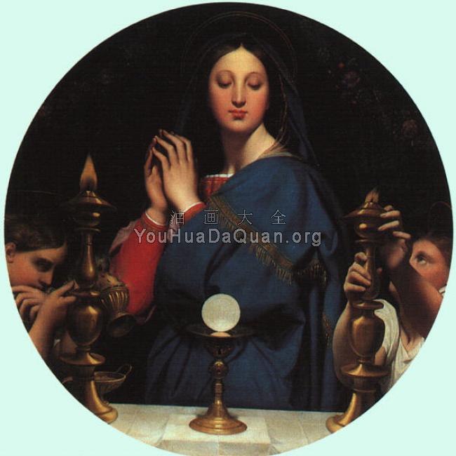 Ingres the virgin of the host - 让·奥古斯特·多米尼克·安格尔